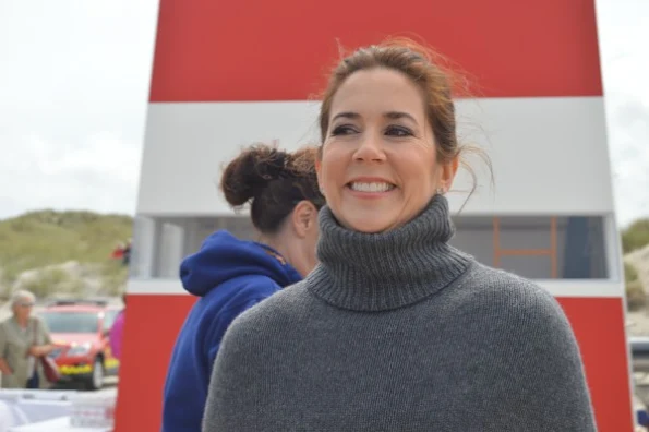 Crown Princess Mary of Denmark, as patron of the Danish Swimming Federation, participated in the inauguration of the new Life-Saving Post at the Tversted Strand