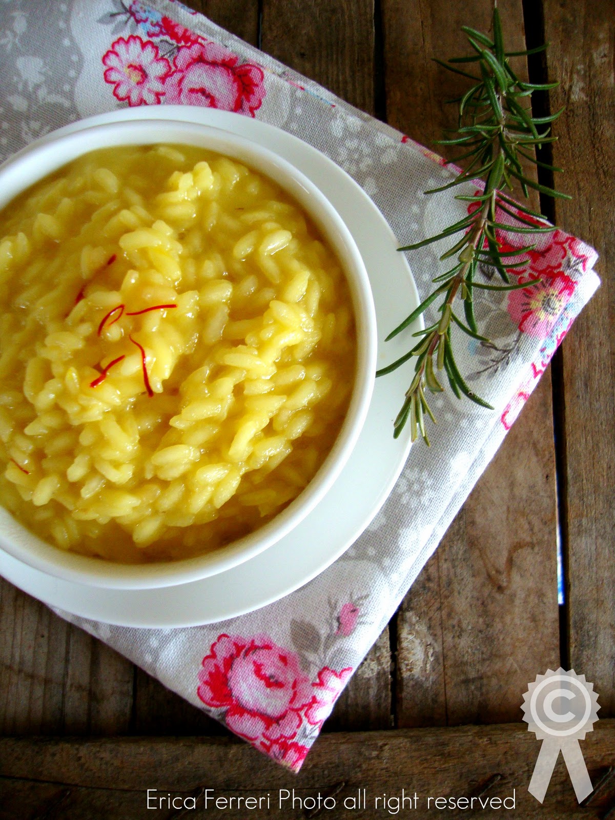 Ogni riccio un pasticcio Blog di cucina Risotto alla milanese light