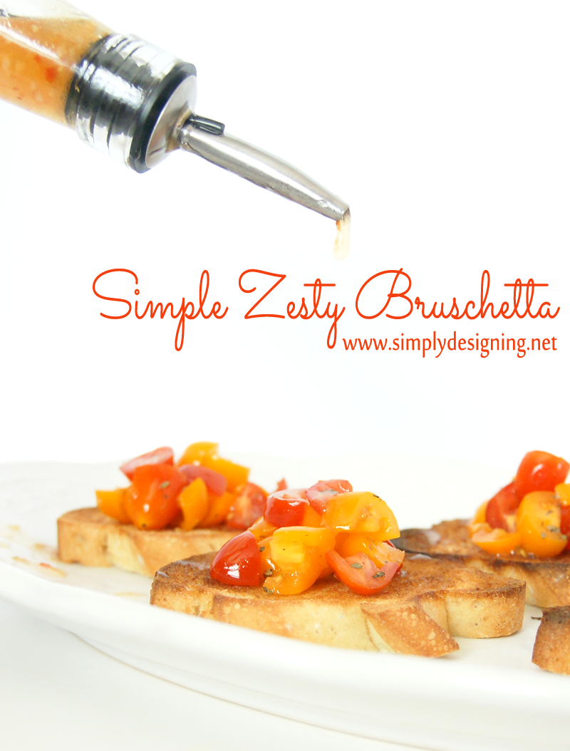 Simple Zesty Bruschetta | this is such a simple and delicious twist on the traditional bruschetta recipe!  a perfect appetizer to pin for later!  | #FoodDeservesDelicious #collectivebias #shop #recipe #appetizer #foodblogger