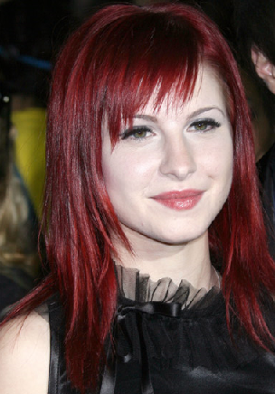 dark hair with red in it. a fance dark red hair