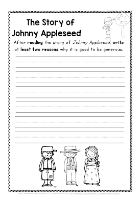Johnny Appleseed Opinion Writing First and Second Grade Johnny Appleseed Opinion Writing First and Second Grade