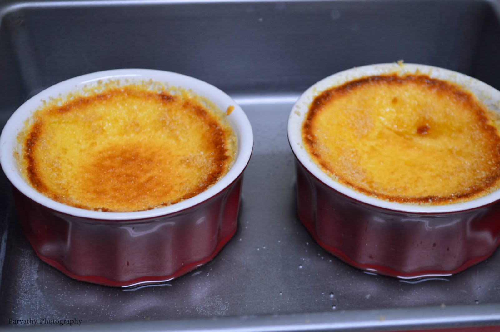 Paru's Kitchen Creme Brulee How to make Creme Brulee at home without