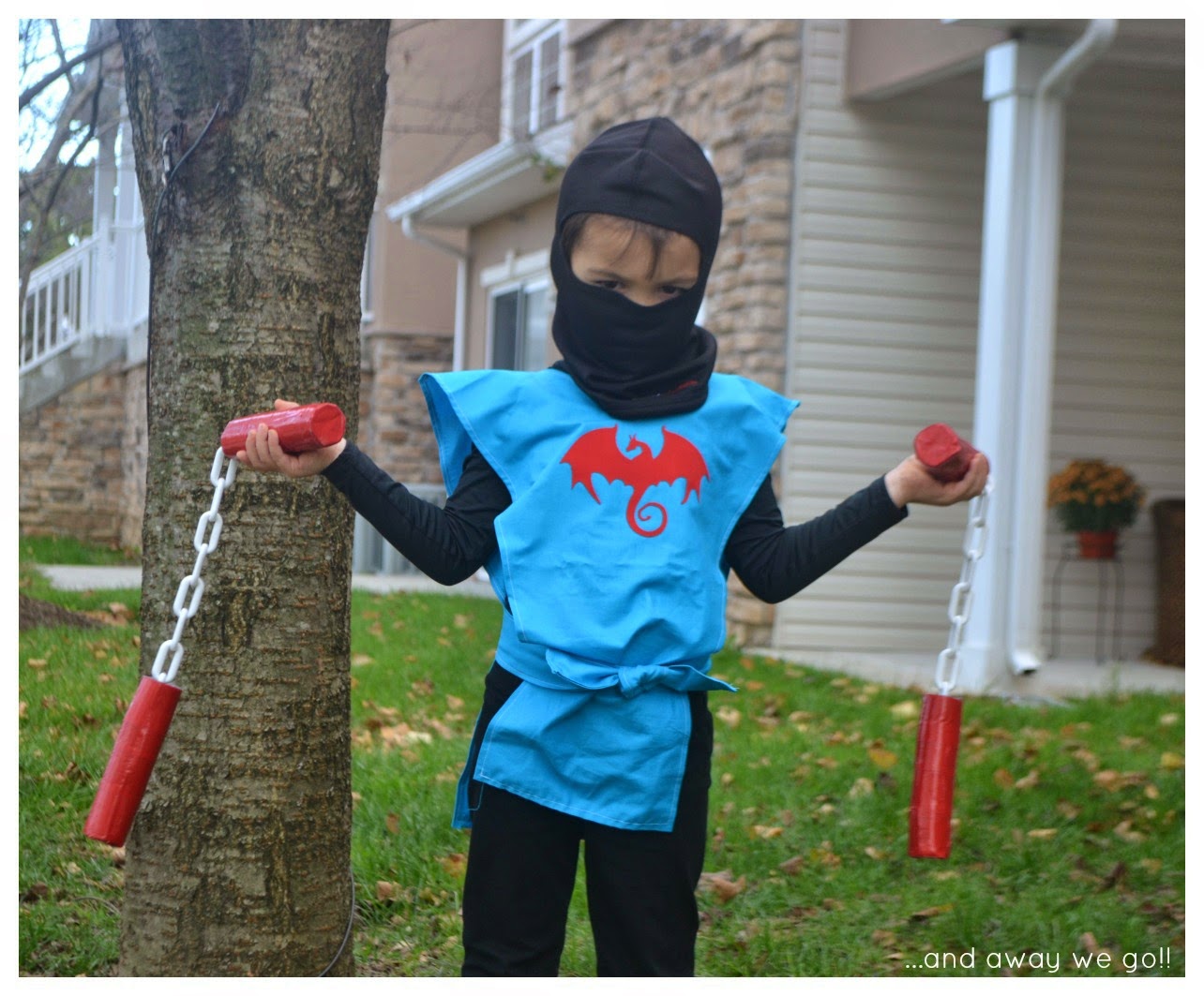 and away we go! DIY Ninja Costumes...