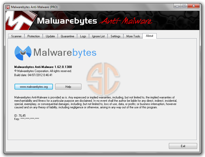 Malwarebytes Anti-Malware Pro 1.62.0.1300 Full Version