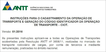 INSTRUÇÕES PARA CADASTRAR CIOT