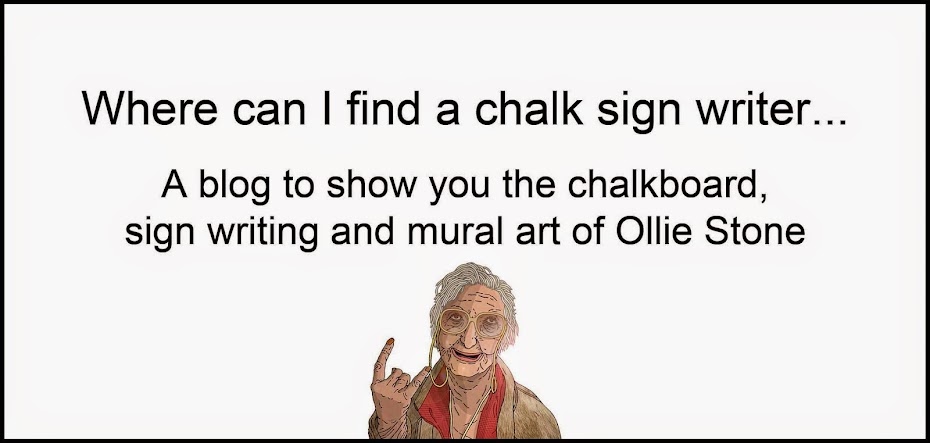 Where can I find a chalk sign writer by Ollie Stone