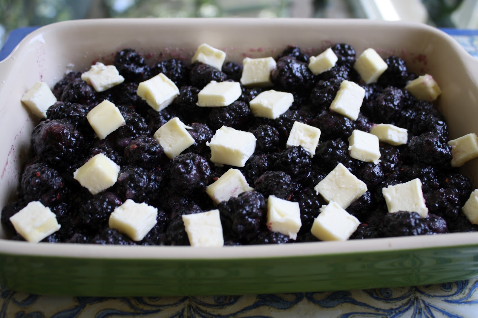Chocolate Therapy Blackberry Cobbler with Biscuit Topping
