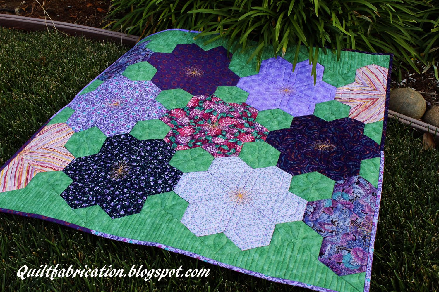 Jeweled Flower Garden Baby Quilt
