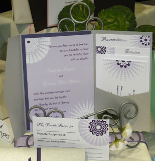Modern Purple Wedding Invitations