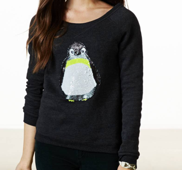 cute animal sweatshirt, fashion, trends, fashion trends, trendspotting, trend-spotting, AEO, American Eagle Outfitters Cute Animal Sweatshirt