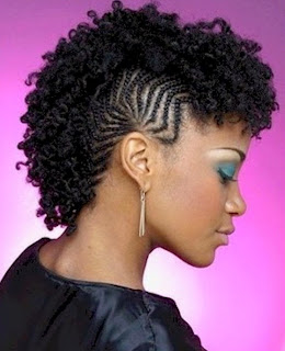 curly mohawk braid hairdos for black ladies