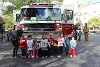 Cleveland Heights Firefighters visit Fairmount Church Cooperative Preschool