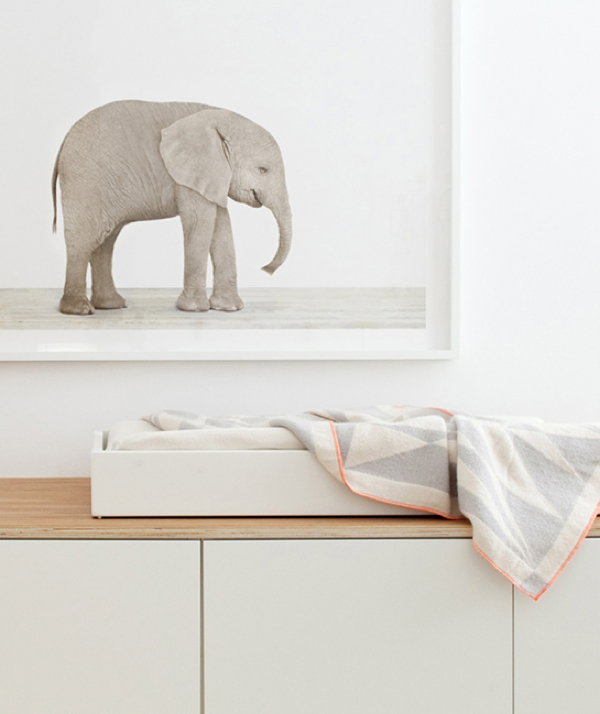 Rafakids minimalist nursery from the animal print shop