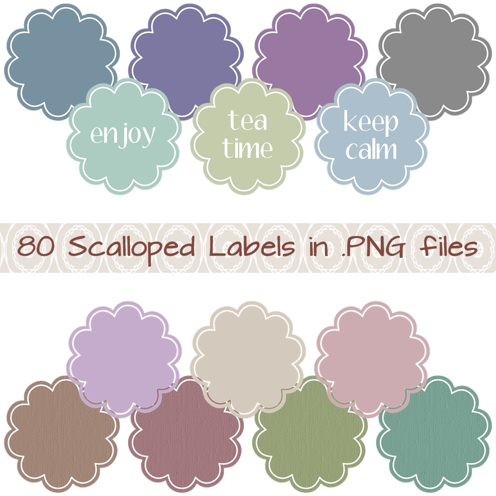 Scalloped Labels 2 Different Sets The Dutch Lady Designs