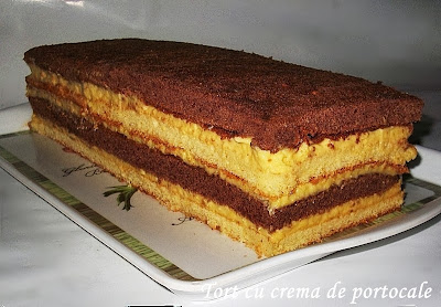 Tort cu crema de portocale Tort cu crema de portocale