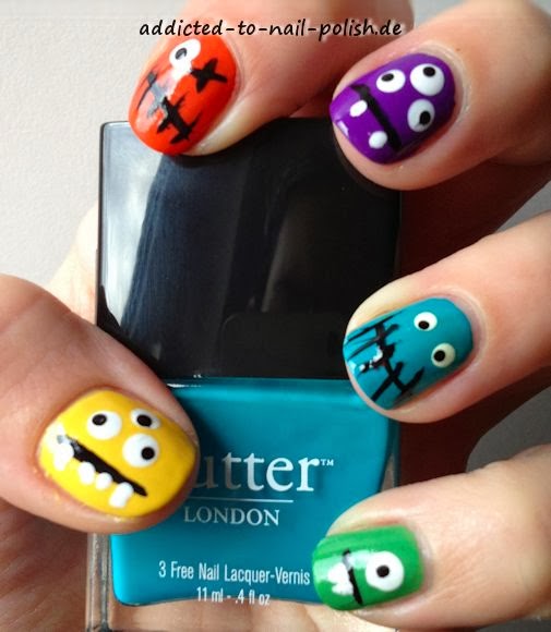 Addicted To Nail Polish De Halloween Nail Art Challenge 2013 Tag 5 Monster