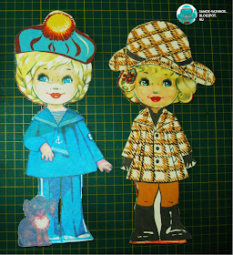 Бумажные куклы СССР Подружки 2 две девочки сестры подруги большие головы блестящие волосы светлые кудри кудрявые голубое розовое платье венок бант на голове старые советские из детства