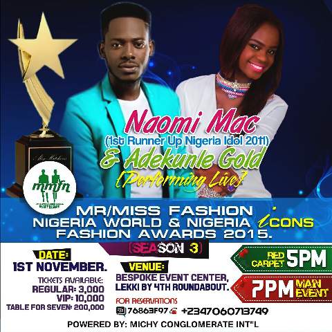 Mr/Miss Fashion World & Nigeria Fashion Awards 2015