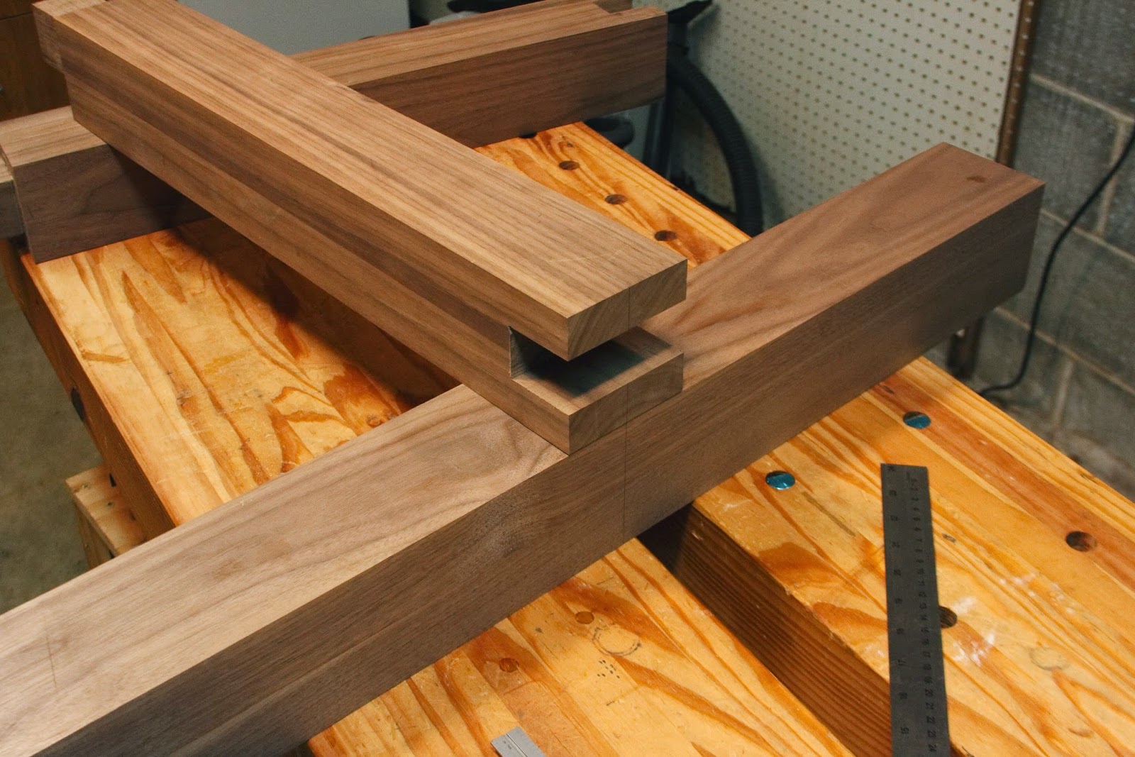 Nabil Abdo Walnut Dining Trestle Table Legs Part 1