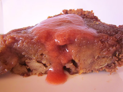 Brownie Cheesecake Con Coulis De Cerezas
