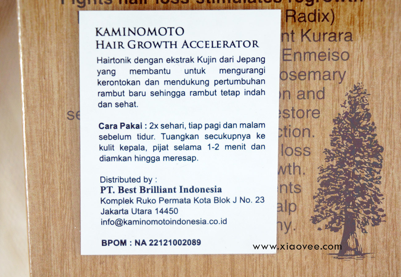 Xiao Vee Indonesian Beauty Blogger Kaminomoto Hair Growth Accelerator
