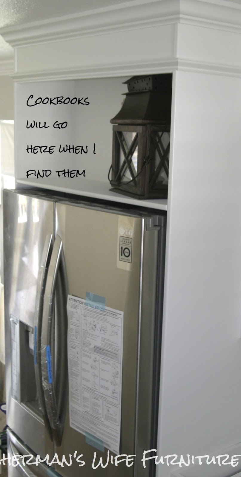 Fisherman's Wife Furniture: DIY Refrigerator Enclosure Fisherman's Wife Furniture: DIY Refrigerator Enclosure