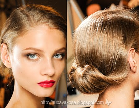 стилни прически Updo на Christian Dior Пролет/Лято 2012