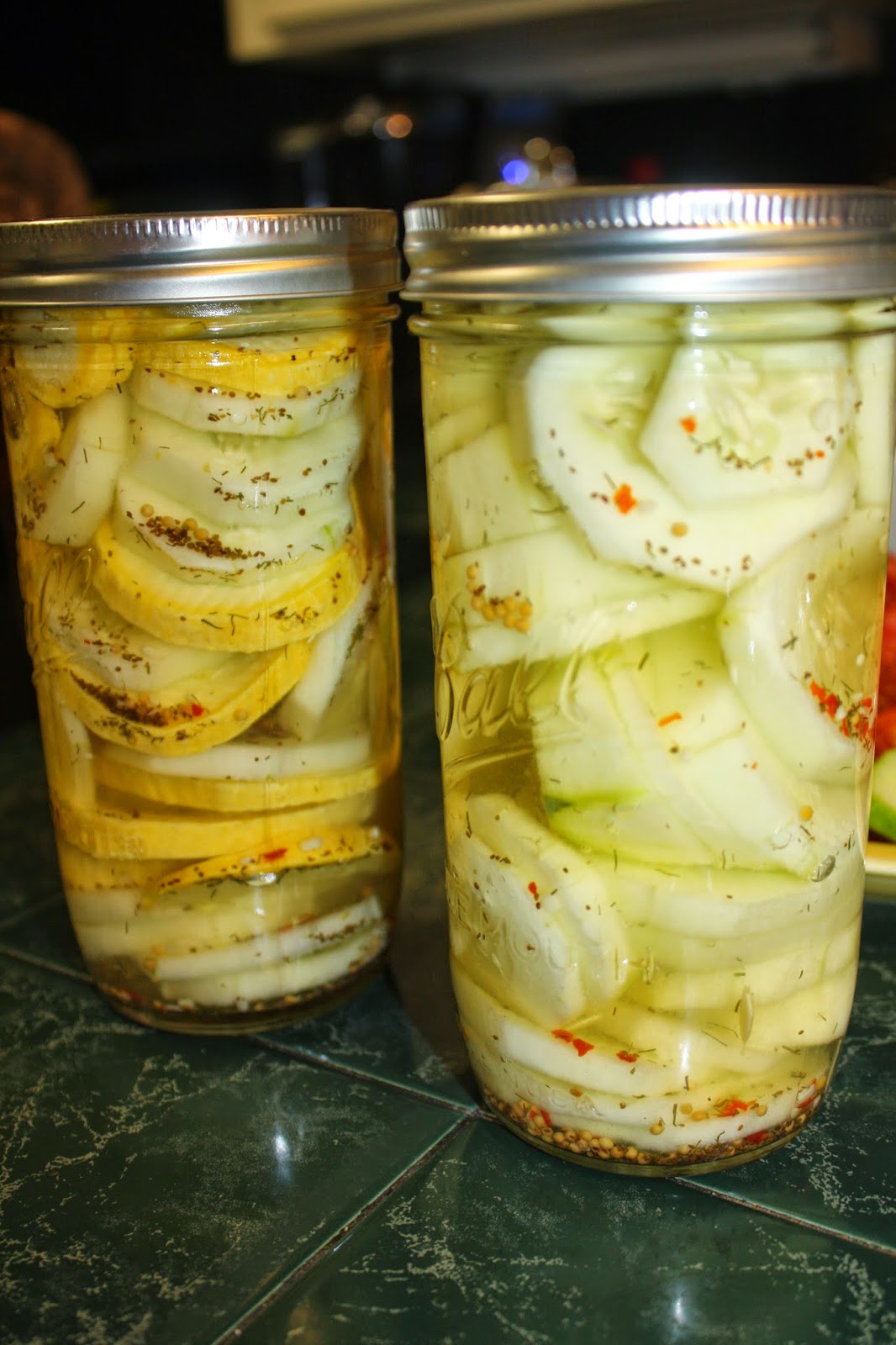 The Ranch Kitchen Refrigerator Okra and Cucumbers with Yellow Squash