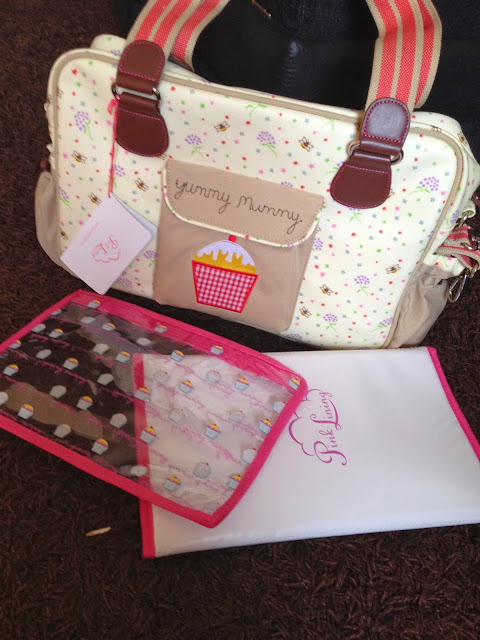 pink lining yummy mummy changing bag