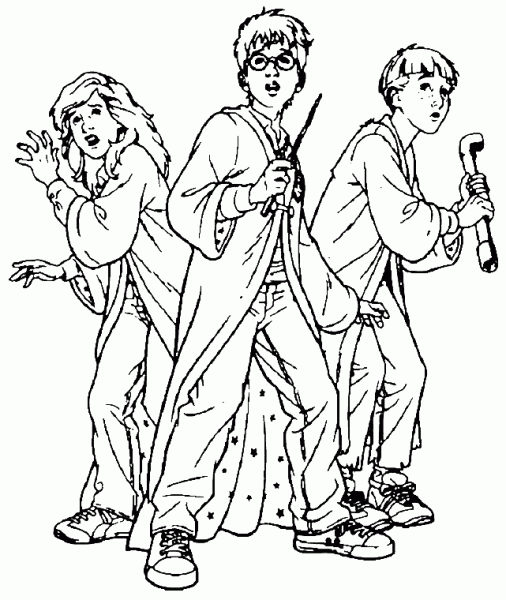 harry potter rony e hermione pintar um desenho harry potter rony e hermione pintar um desenho