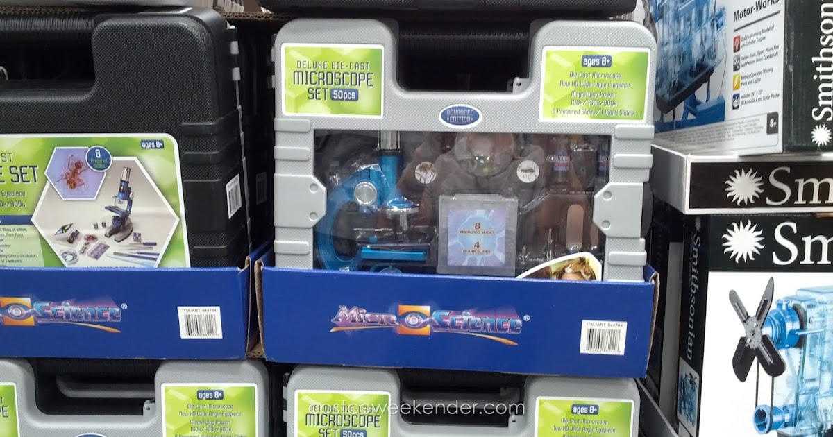 Micro Science Deluxe DieCast Microscope Set Costco Weekender