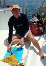 Cheryl Filleting a Lionfish