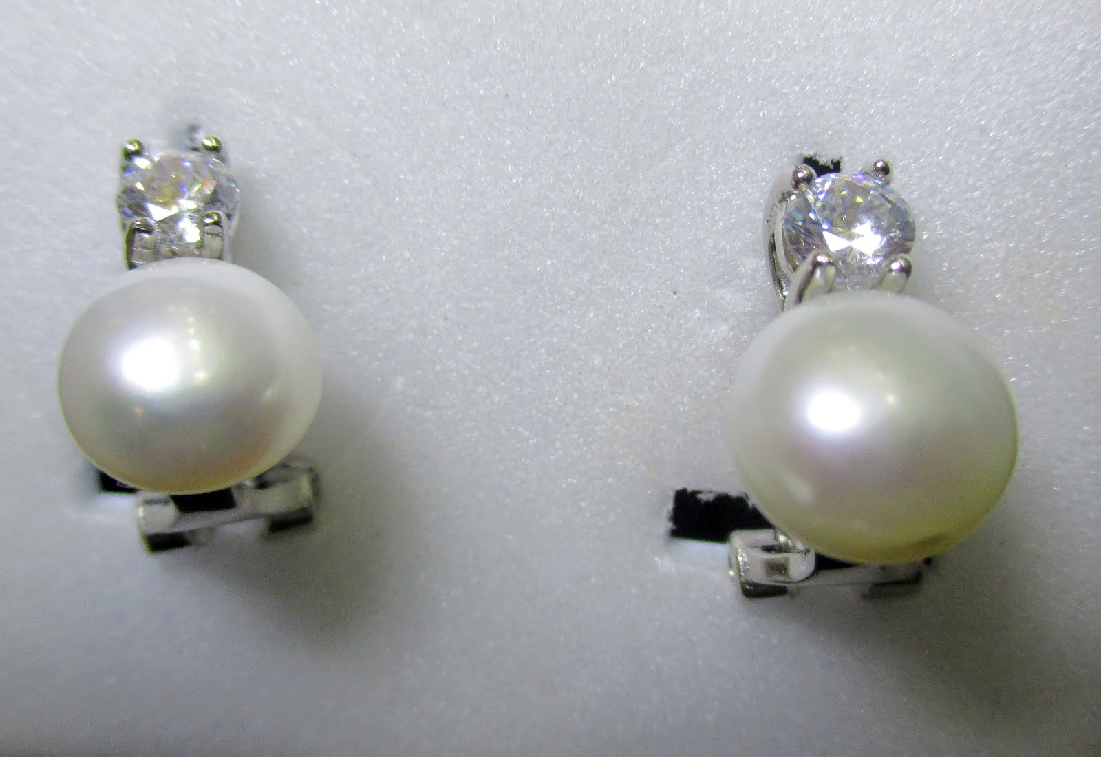Pendientes de perla con circonita