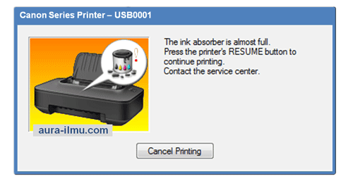 How do you contact the Canon printer service center?