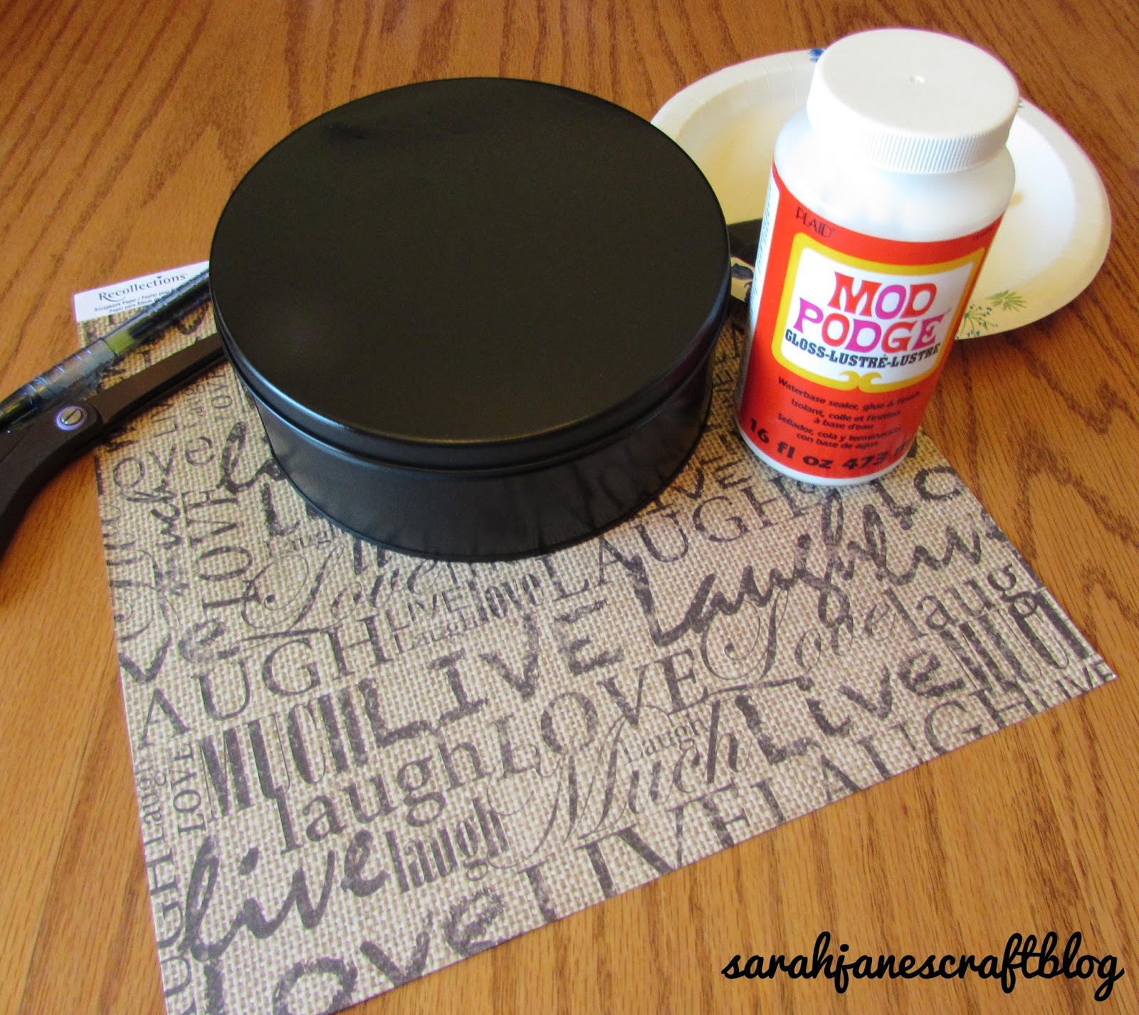 Sarah Jane's Craft Blog Recycled Christmas Cookie Tin