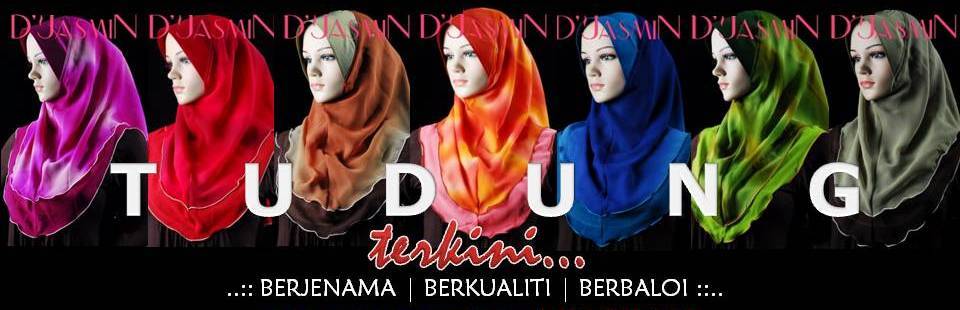 Tudung Terkini D Jasmin Chiffon Rainbow 2 Layer