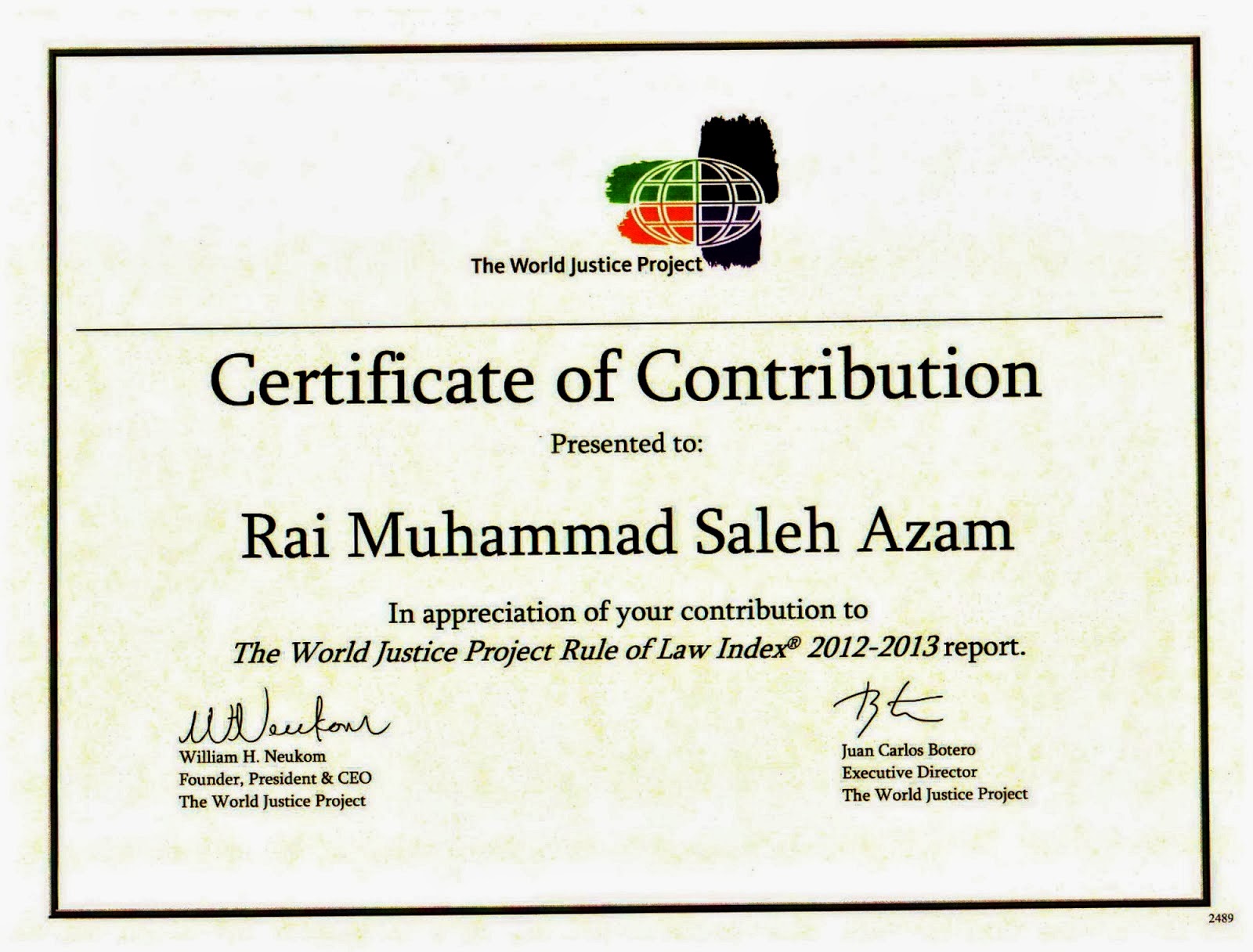 Azam & Rai April 2013