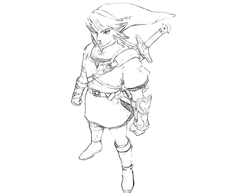The Legend of Zelda Link Character Coloring Pages title=