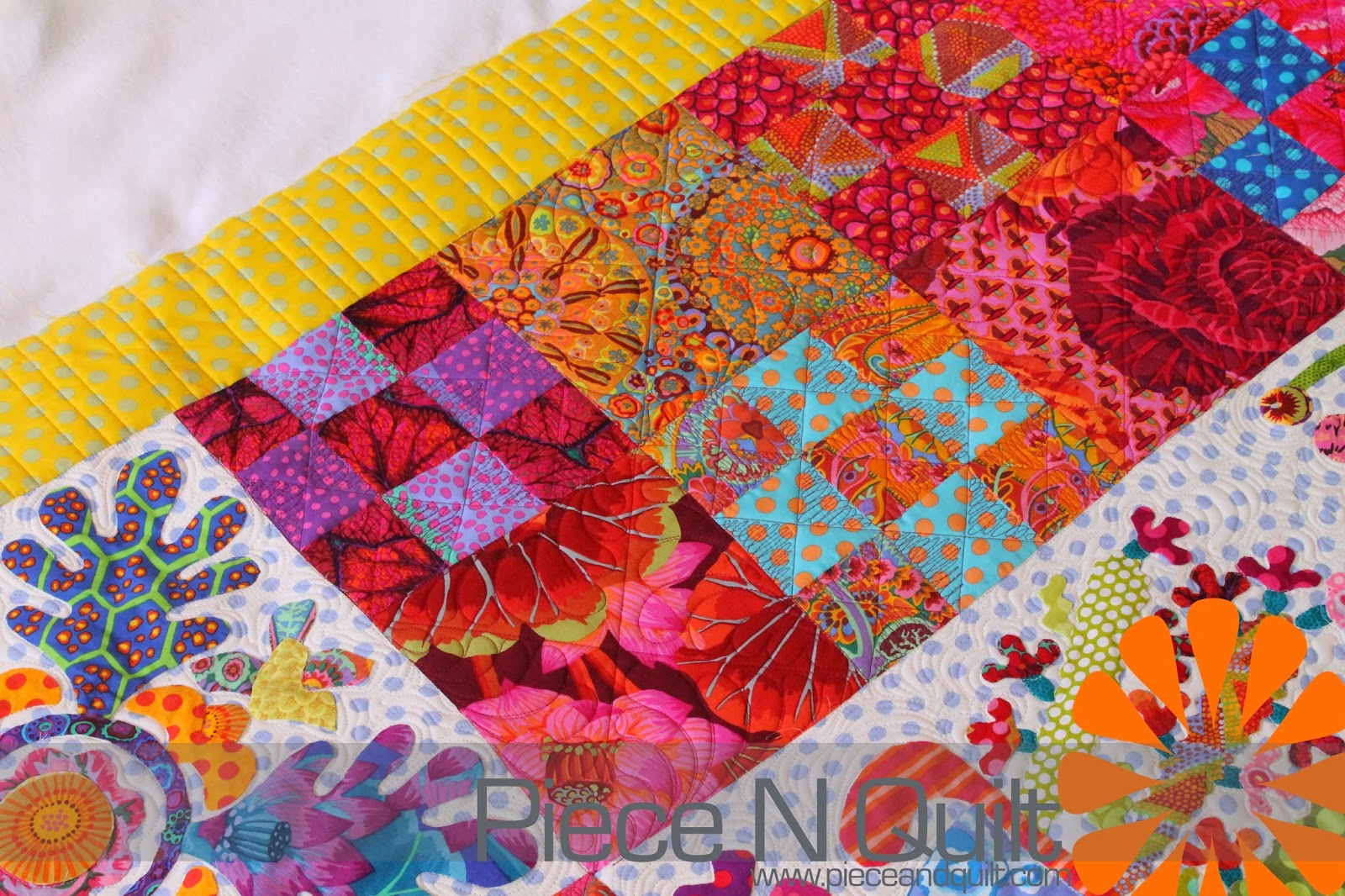 Piece N Quilt Free Motion Quilting An Applique Quilt