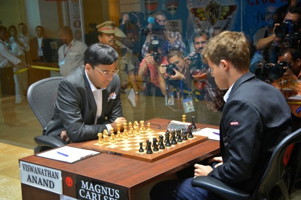 World Chess Championship 2013 Match Viswanathan Anand vs Magnus Carlsen:  Game 2 and Photos