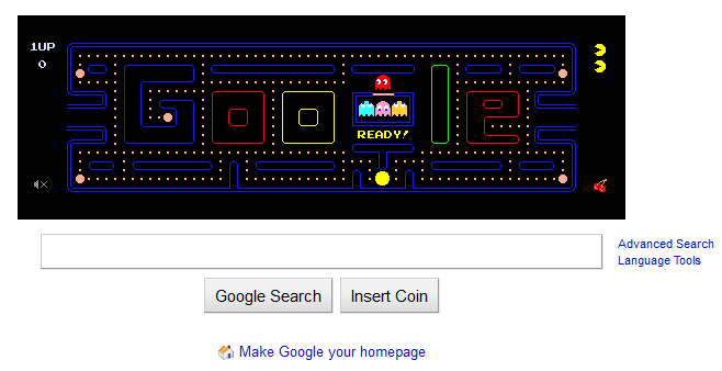 PAC-MAN: Google Easter Egg 