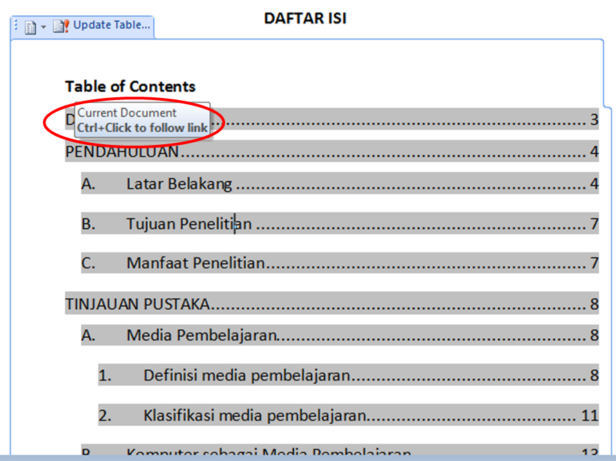 Daftar Isi Penelitian Docx
