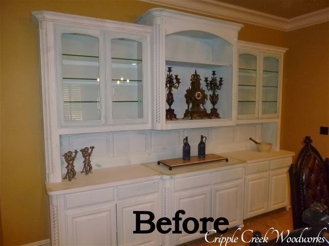 Cabinet Makeover - From White To Gothic - By Cripple Creek Woodworks - Featured On Furniture Flippin' - www.FurnitureFlippin.com
