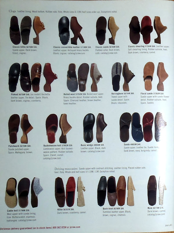 j crew clogs