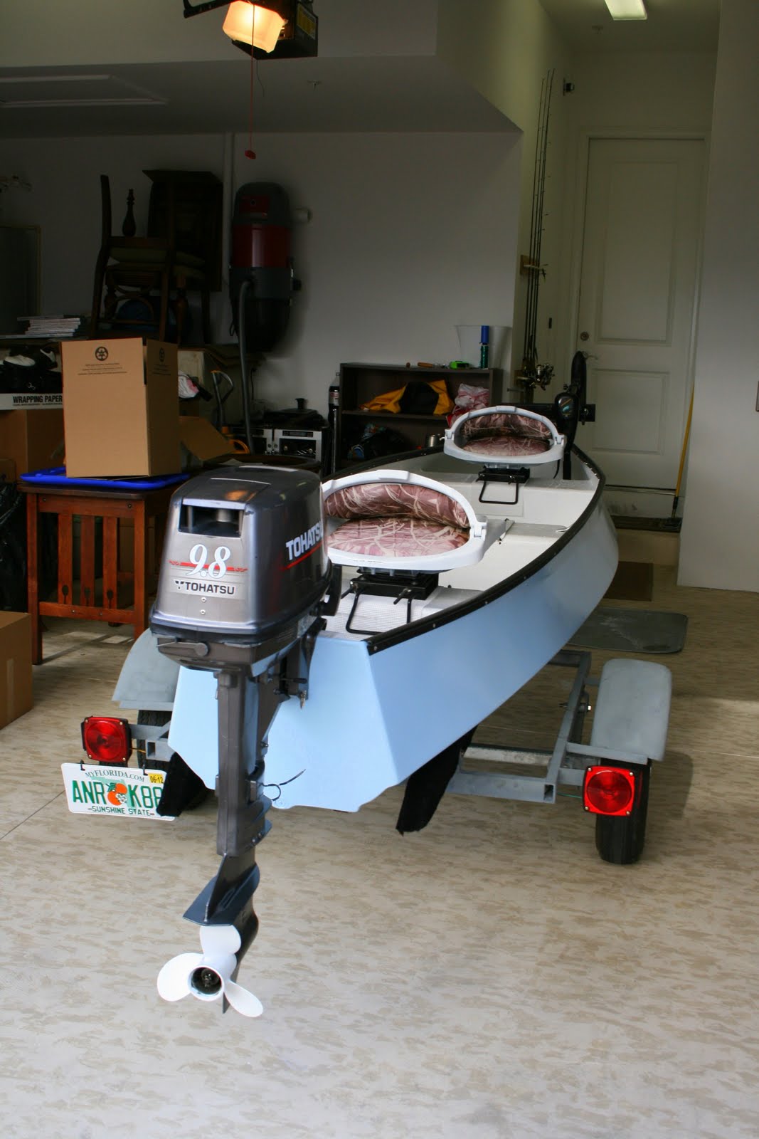 Florida Gheenoe Fishing Gheenoe Refurbish Pt. 2 Floor & Topside paint.