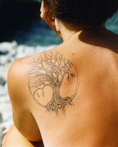 Dry Tree Shoulder Tattoo