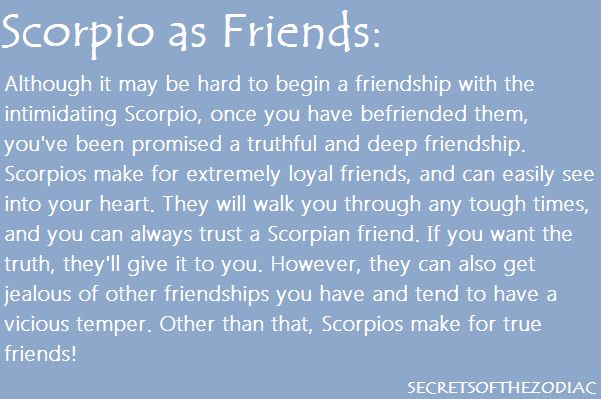 What are Scorpios best friends?