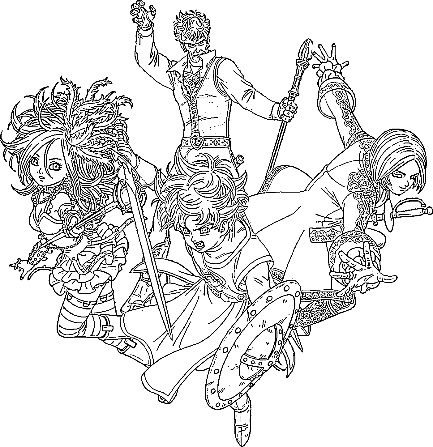 10 Mewarnai Gambar Dragon Quest