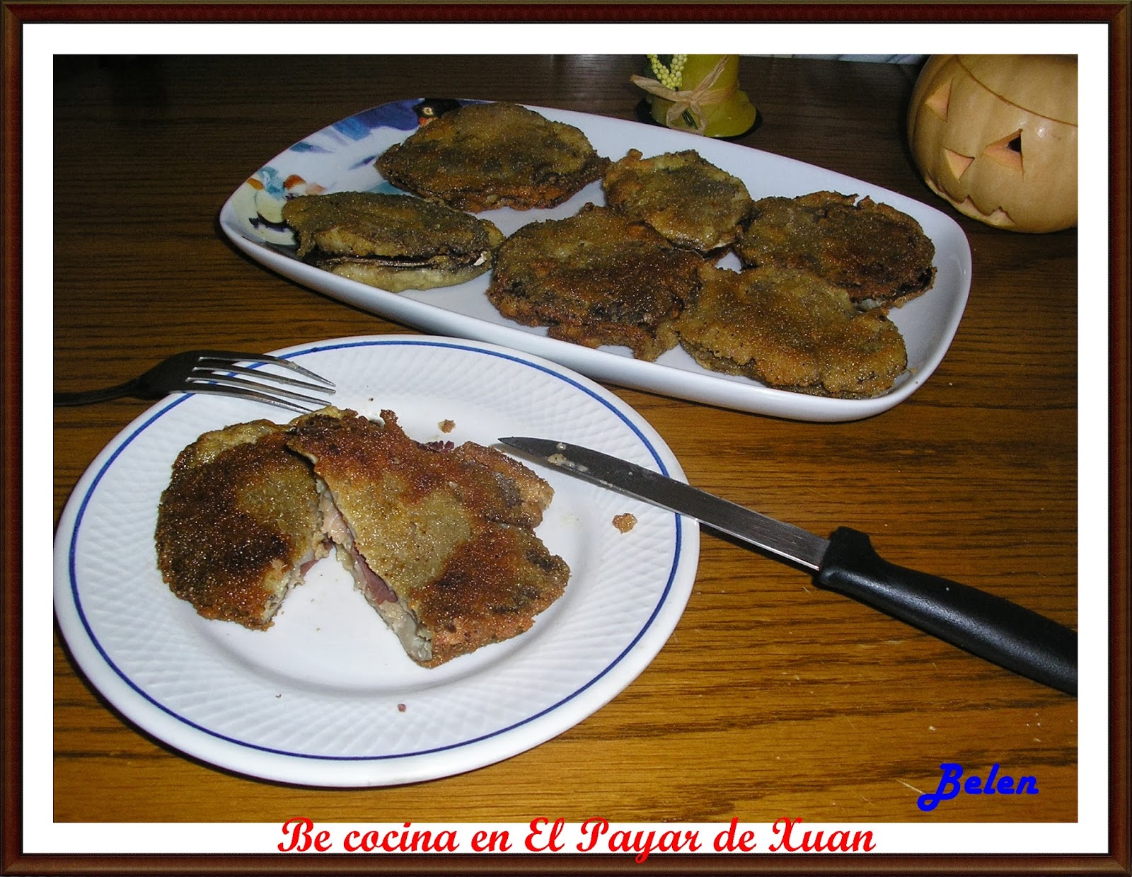 Cachopos De Setas Con Cecina Y Queso De Cabra
