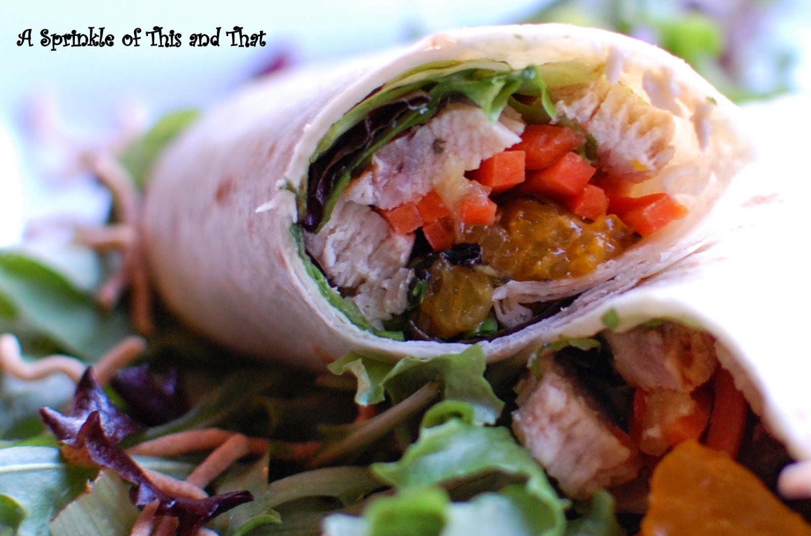 A Sprinkle of This and That Grilled Chicken Wraps with Mandarin Orange